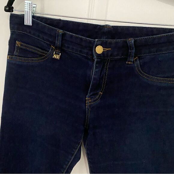Armani Exchange Blue Low Rise Stretch Skinny Jeans Women's Size 8 - Picture 3 of 10